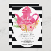 水彩ブライダルシャワー茶パーティの招待状 招待状 (正面/裏面)