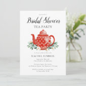 水彩ブライダルシャワー茶パーティー 招待状 (スタンド正面)
