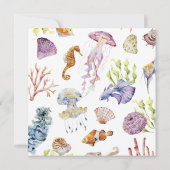 水彩ブライダルシャワー 招待状 (裏面)