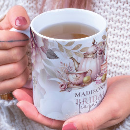 水彩ブライダルティーシャワーパステルピンク ジャンボコーヒーマグカップ