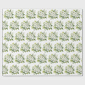 水彩ブライダル花 ラッピングペーパー (フラット)