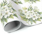 水彩ブライダル花 ラッピングペーパー (ロールコーナー)