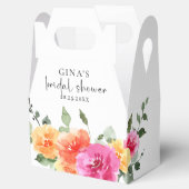 水彩ブライトフェスティバルフラワーブライダルシャワー フェイバーボックス (オープン)