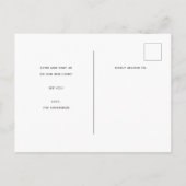 水彩ブラウンドアよくはしゃぐ引っ越しました 案内ポストカード (裏面)