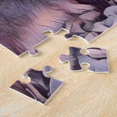 水彩ブラウンバニーラビットヴィンテージアート ジグソーパズル (側面)