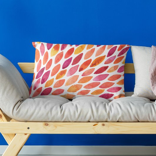 水彩ブラシのストロークが黄色とオレンジに染み出る アクセントクッション