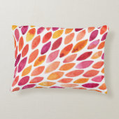 水彩ブラシのストロークが黄色とオレンジに染み出る アクセントクッション (裏面)