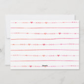 水彩ブラシスクリプトバレンタイン写真 シーズンカード (裏面)