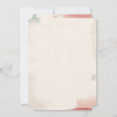 水彩ブラシストロフェイクーフ結婚フォイル 招待状 (裏面)