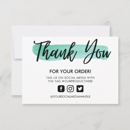 水彩ブラシストロークありがとうメディア挿入 (正面)