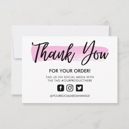 水彩ブラシストロークありがとうメディア挿入 (正面)