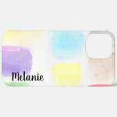 水彩ブラシストロークカラフルレインボー Case-Mate iPhoneケース (裏面 (横))