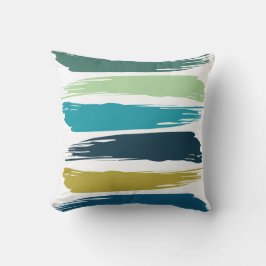 水彩ブラシストロークパターン クッション