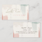 水彩ブラシストロークロイヤリティカード ロイヤリティカード (正面/裏面)