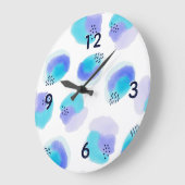 水彩ブラシストローク大時計 ラージ壁時計 (傾斜)