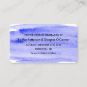 水彩ブラシストローク日付カードを保存 名刺 (裏面)