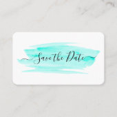 水彩ブラシストローク日付カードを保存 名刺 (正面)