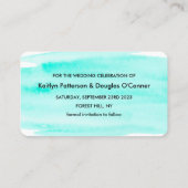 水彩ブラシストローク日付カードを保存 名刺 (裏面)