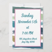 水彩ブラシストローク甘い16誕生日 招待状 (裏面)