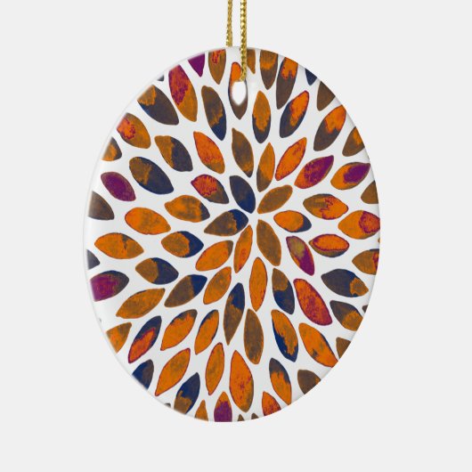 水彩ブラシストローク – さびた効果 セラミックオーナメント (右)