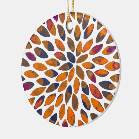 水彩ブラシストローク – さびた効果 セラミックオーナメント (左)