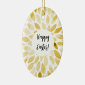水彩ブラシストローク – イースター（黄色） セラミックオーナメント (右)