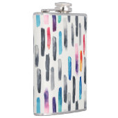 水彩ブラシストローク、カラフルシームレスなパターン フラスク (右)