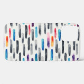 水彩ブラシストローク、カラフルシームレスなパターン Case-Mate iPhoneケース (裏面 (横))