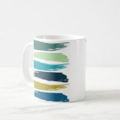 水彩ブラシストローク コーヒーマグカップ (正面左)