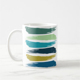 水彩ブラシストローク コーヒーマグカップ