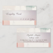 水彩ブラシストローク、ストライプロイヤリティカード ロイヤリティカード (正面/裏面)