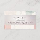 水彩ブラシストローク、ストライプロイヤリティカード ロイヤリティカード (裏面)