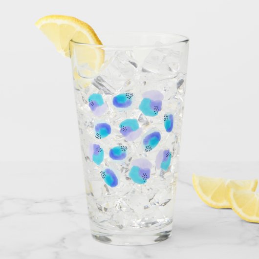 水彩ブラシストローク タンブラーグラス (アイス正面)
