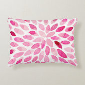 水彩ブラシストローク – ピンクパレット アクセントクッション (正面)