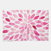 水彩ブラシストローク – ピンクパレット キッチンタオル (横)