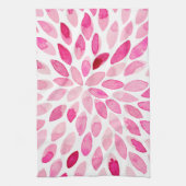 水彩ブラシストローク – ピンクパレット キッチンタオル (縦)