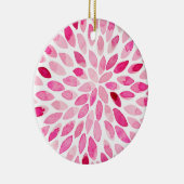 水彩ブラシストローク – ピンクパレット セラミックオーナメント (右)