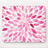 水彩ブラシストローク – ピンクパレット マウスパッド (正面)