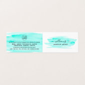 水彩ブラシストローク、メイクアップアーティストロイヤリティ 名刺 (外部フラット)