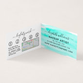 水彩ブラシストローク、メイクアップアーティストロイヤリティ 名刺 (内部)