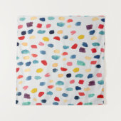 水彩ブラシストローク：抽象芸術シームレス。 タペストリー (正面(横))