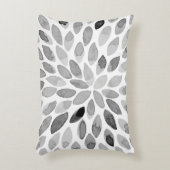 水彩ブラシストローク – 白黒 アクセントクッション (正面(垂直))