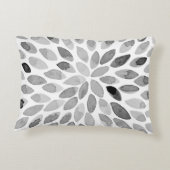 水彩ブラシストローク – 白黒 アクセントクッション (裏面)