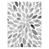 水彩ブラシストローク – 白黒 テーブルクロス (正面)