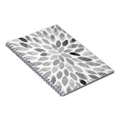 水彩ブラシストローク – 白黒 ノートブック (右側)