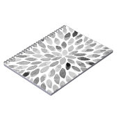 水彩ブラシストローク – 白黒 ノートブック (左側)