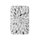 水彩ブラシストローク – 白黒 バスマット (正面縦)