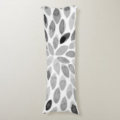 水彩ブラシストローク – 白黒 ボディピロー (正面縦)