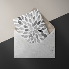 水彩ブラシストローク – 白黒 ポストカード