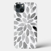 水彩ブラシストローク – 白黒 Case-Mate iPhoneケース (裏面)